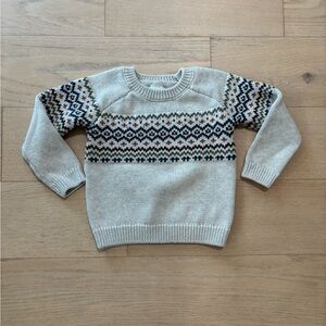 Little planet by Carter’s cream chunky sweater, size 3T.